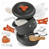 Camping Cookware Set, Nonstick Pots