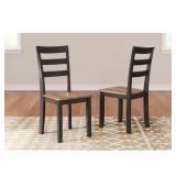 Gesthaven Dark/Light Brown Wood Chairs 2