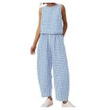 PrettyGarden 2-Piece Plaid Set xxl