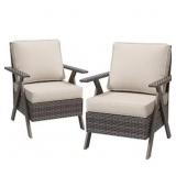 R _ Shaped Rattan Chairs