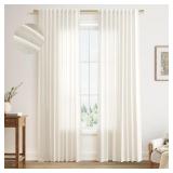 Nanspring Linen Curtains 78" Long, Cream