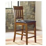 Ralene Brown/Black Faux Leather Bar Stool