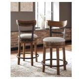ASHLEY Valebeck 24.5" Brown Wood Bar Stool