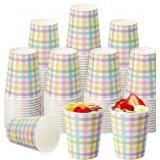 Jingmore 100 Gingham Cups 9 oz Party Cups