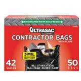 Ultrasac 42 Gal Contractor Bag with Flaps (50)