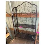 Folding metal shelf