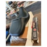 Motorcycle seat, carpet shield