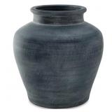 Ashley Meadie 12.5in Blue Terra Cotta Urn Vase