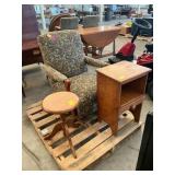 Chair, small table, end table
