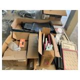 Picture frames, stand, paper bags
