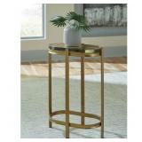 Porterville 17 in. Black/Gold End Table