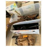 Assorted tools, tool belt,