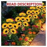 Solar Garden Lights, 4 Pack Sunflower Set