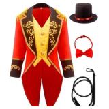 Sz L Kids Ringmaster Costume: Vest-Front Coat 3-12
