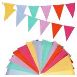 Dplolng 2-Piece Colorful Pennant Banner