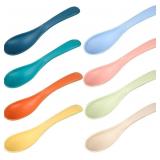 8Pcs Wheat Straw Spoon Set, Unbreakable Spoons