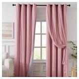Blackout Curtains 52"W x 84"L with Sheer