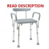 Medline Shower Chair with Back, 350 lb Gray