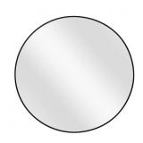 Circular Aluminum Frame Wall Mirror, Black