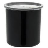 6ct Carlisle Classic Crock with Lid, 2.7 Qt, Black