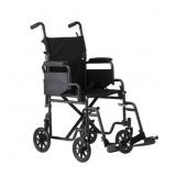 Medline Steel Folding Transport Chair, Black