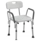 Drive Medical Bath Bench with Back, White