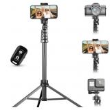 UBeesize 62" Tripod Selfie Stick w/ Remote