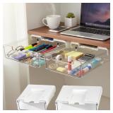 Under Desk Drawer Slide Pull-Out, 2-Pack Tray