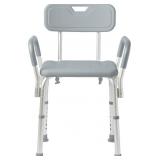 Medline Shower Chair with Backrest, Padded Arm