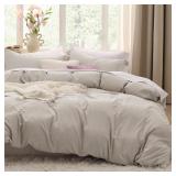 Bedsure Cal King Duvet Cover Linen Set