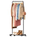 KIMBORA Small Wheeled Clothing Rack, 56"