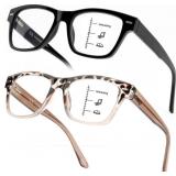 SKYOAK 2 Pack Reading Glasses, Women, Retro
