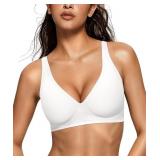 OEAK Womens Deep V Bras Push Up Plunge Bras, Mediu