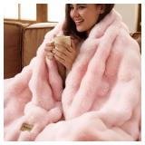 Bedsure Faux Fur Throw Blanket, 50"x60"