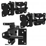 Self Locking Gate Latch & Hinge Set for Fence