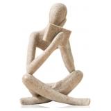 Prettidecor Bookshelf Reading Statue Thinker