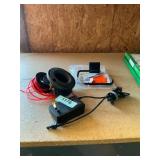 Toilet paper holder black, plug adapter