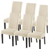 SearchI Dining Chair Covers 6 Beige Rhombus