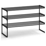 SONGMICS 3-Tier Shoe Rack, 16-20 Pairs