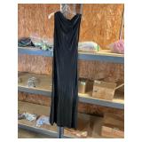 Long black dress with drop back size medium