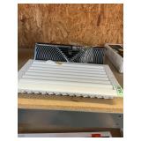 Lot of 2 vents floor 15x5 black wall vent 12x10 wh