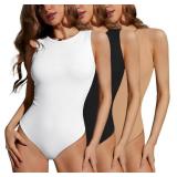 Slim Sleeveless Leotard Bodysuit (Multi)