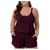 Summer Mae 18W Swim Romper Swimsuit