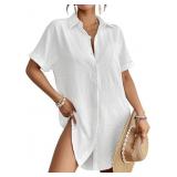 Sz M Bsubseach Women Swimsuit Cover-Up Shirt Dress