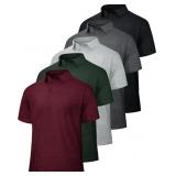 BOOJO 5 Pack Polo Shirts Men Quick Dry