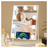 Hollywood LED Mirror with Bluetooth White