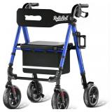 Senior Foldable Rollator Walker Blue