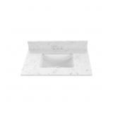 31 in. Quartz White Vanity Top, Snow Orchid