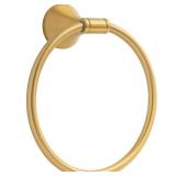 Foundations Wall Mount Towel Ring Brushed Gold