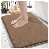 OLANLY Memory Foam Bath Rug 24x16, Mocha